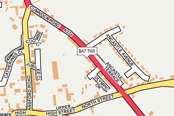 BA7 7HX map - OS OpenMap – Local (Ordnance Survey)