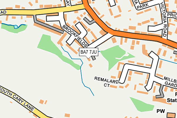 BA7 7JU map - OS OpenMap – Local (Ordnance Survey)