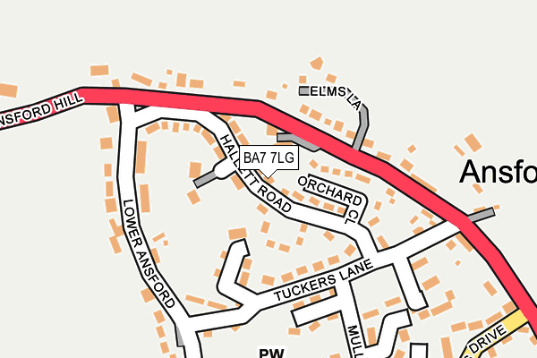 BA7 7LG map - OS OpenMap – Local (Ordnance Survey)