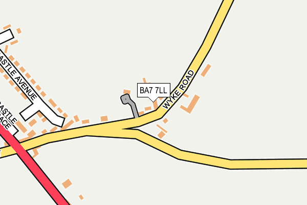 BA7 7LL map - OS OpenMap – Local (Ordnance Survey)