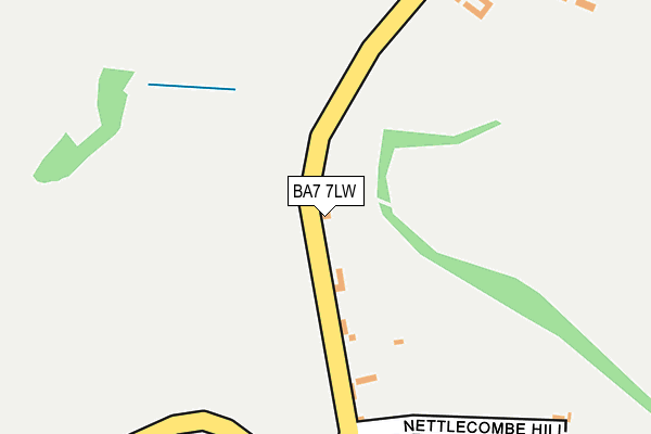 BA7 7LW map - OS OpenMap – Local (Ordnance Survey)