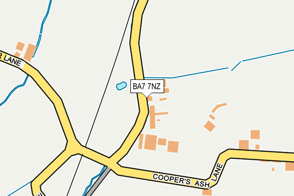 BA7 7NZ map - OS OpenMap – Local (Ordnance Survey)