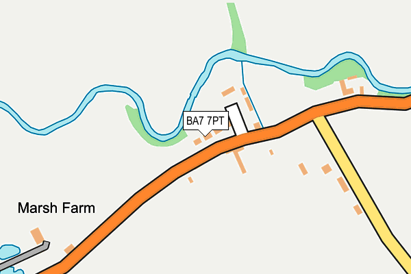 BA7 7PT map - OS OpenMap – Local (Ordnance Survey)