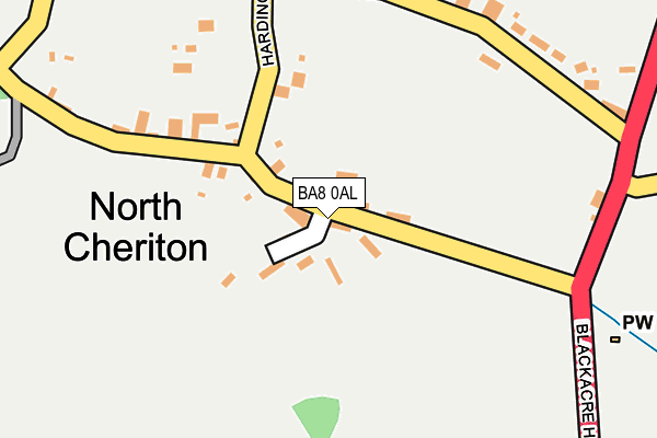 BA8 0AL map - OS OpenMap – Local (Ordnance Survey)