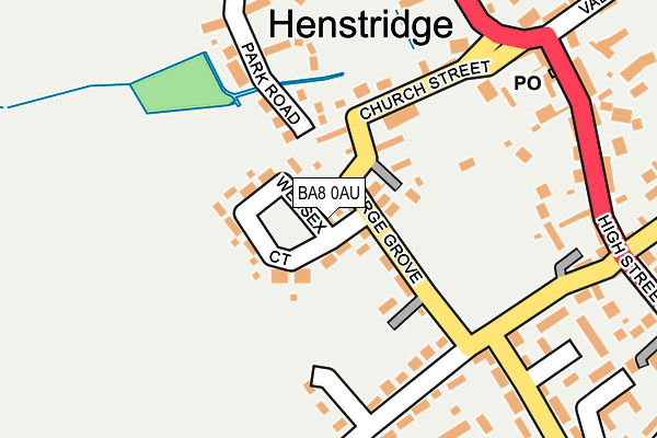 BA8 0AU map - OS OpenMap – Local (Ordnance Survey)