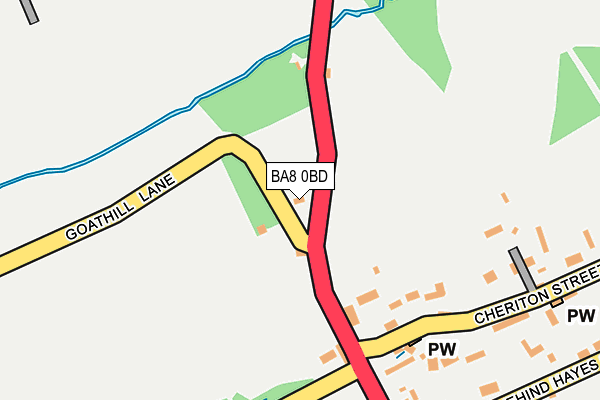 BA8 0BD map - OS OpenMap – Local (Ordnance Survey)