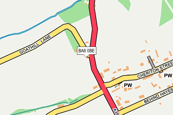 BA8 0BE map - OS OpenMap – Local (Ordnance Survey)