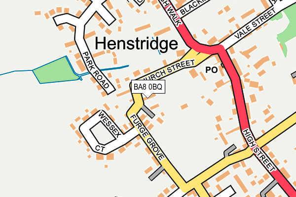 BA8 0BQ map - OS OpenMap – Local (Ordnance Survey)