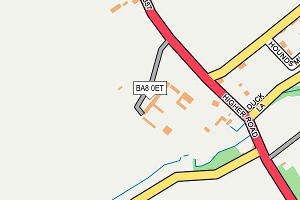 BA8 0ET map - OS OpenMap – Local (Ordnance Survey)