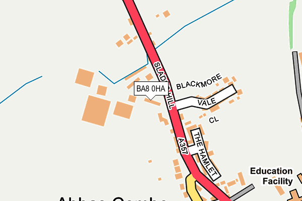 BA8 0HA map - OS OpenMap – Local (Ordnance Survey)