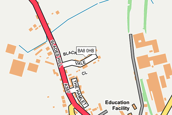 BA8 0HB map - OS OpenMap – Local (Ordnance Survey)