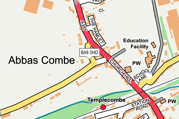 BA8 0HD map - OS OpenMap – Local (Ordnance Survey)