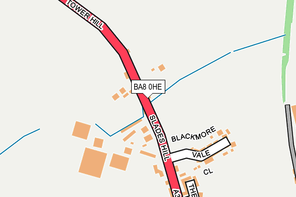 BA8 0HE map - OS OpenMap – Local (Ordnance Survey)