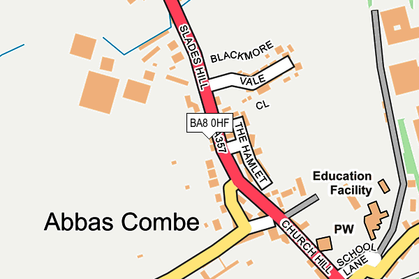 BA8 0HF map - OS OpenMap – Local (Ordnance Survey)