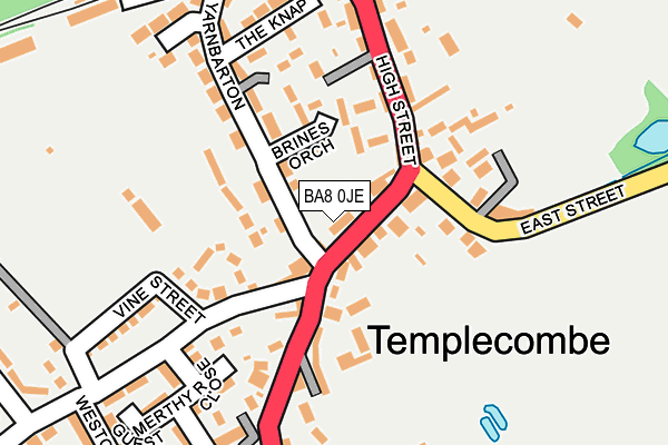 BA8 0JE map - OS OpenMap – Local (Ordnance Survey)