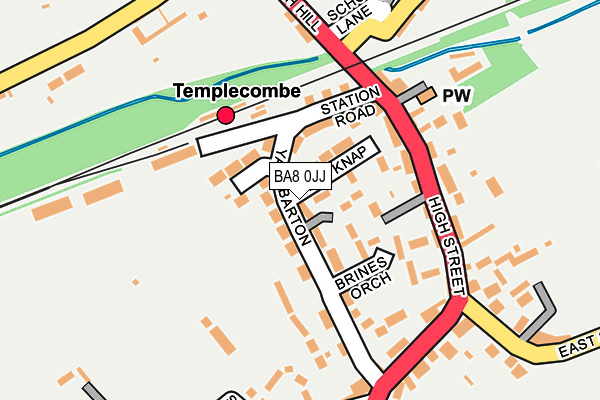 BA8 0JJ map - OS OpenMap – Local (Ordnance Survey)