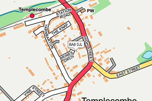 BA8 0JL map - OS OpenMap – Local (Ordnance Survey)