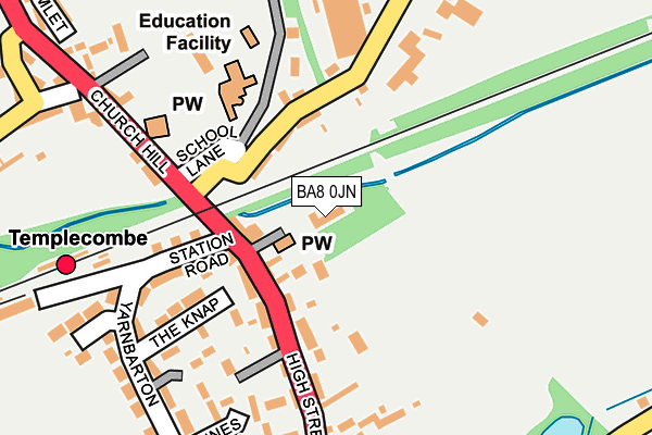 BA8 0JN map - OS OpenMap – Local (Ordnance Survey)