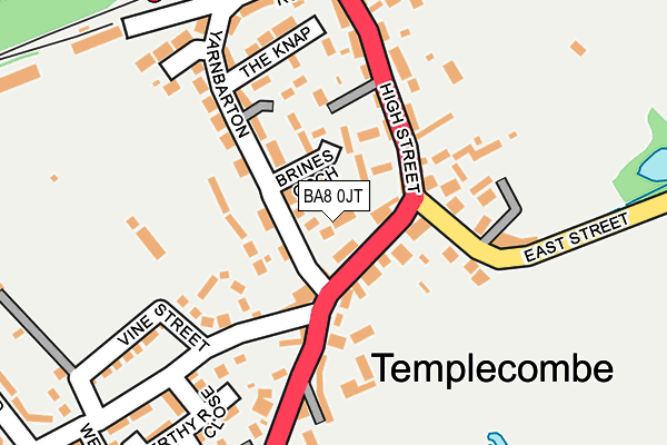 BA8 0JT map - OS OpenMap – Local (Ordnance Survey)