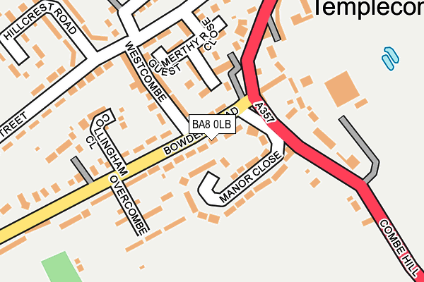 BA8 0LB map - OS OpenMap – Local (Ordnance Survey)