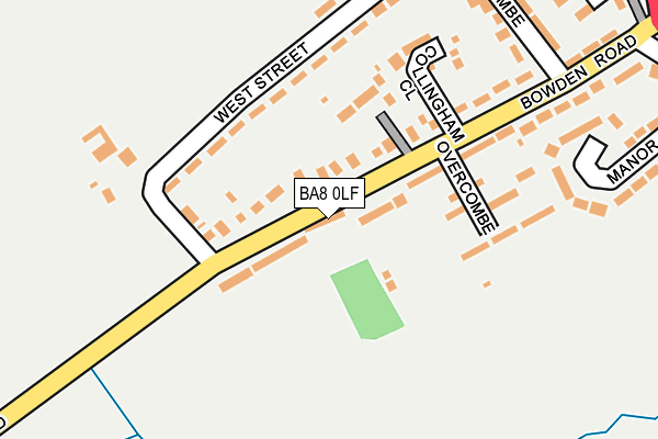 BA8 0LF map - OS OpenMap – Local (Ordnance Survey)