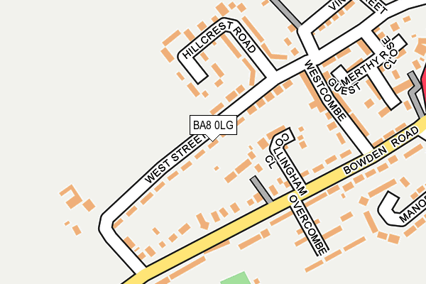 BA8 0LG map - OS OpenMap – Local (Ordnance Survey)