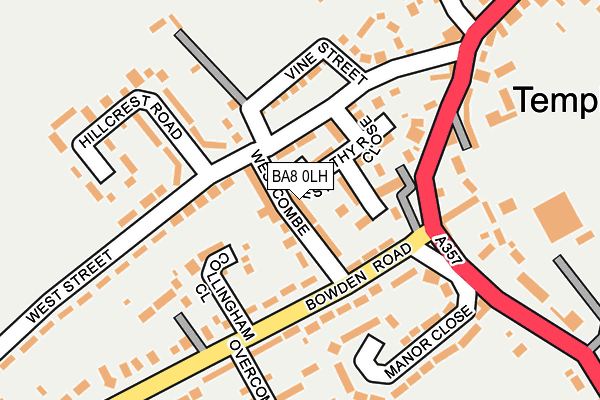 BA8 0LH map - OS OpenMap – Local (Ordnance Survey)
