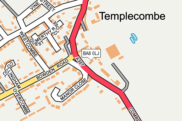 BA8 0LJ map - OS OpenMap – Local (Ordnance Survey)