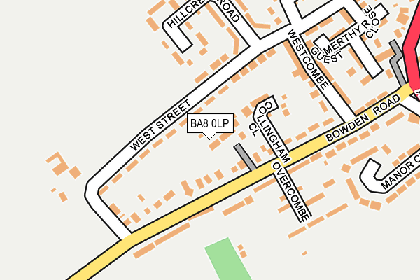 BA8 0LP map - OS OpenMap – Local (Ordnance Survey)