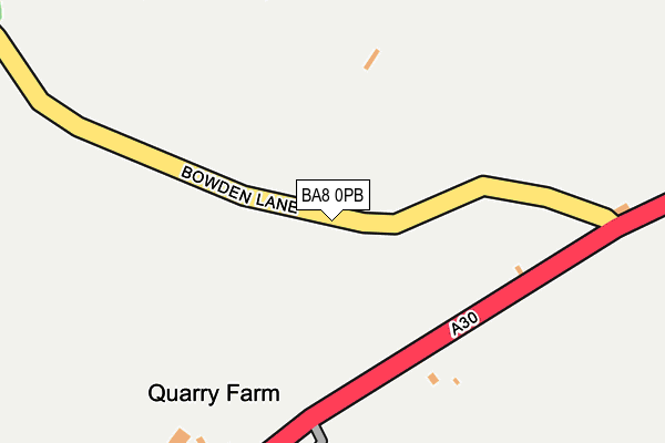 BA8 0PB map - OS OpenMap – Local (Ordnance Survey)