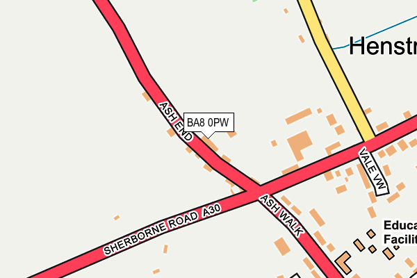 BA8 0PW map - OS OpenMap – Local (Ordnance Survey)