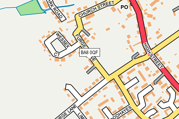 BA8 0QF map - OS OpenMap – Local (Ordnance Survey)