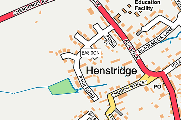 BA8 0QN map - OS OpenMap – Local (Ordnance Survey)