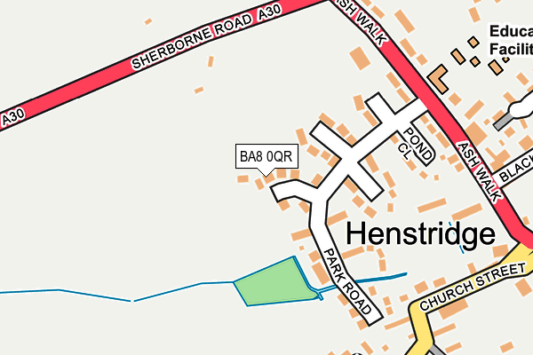 BA8 0QR map - OS OpenMap – Local (Ordnance Survey)