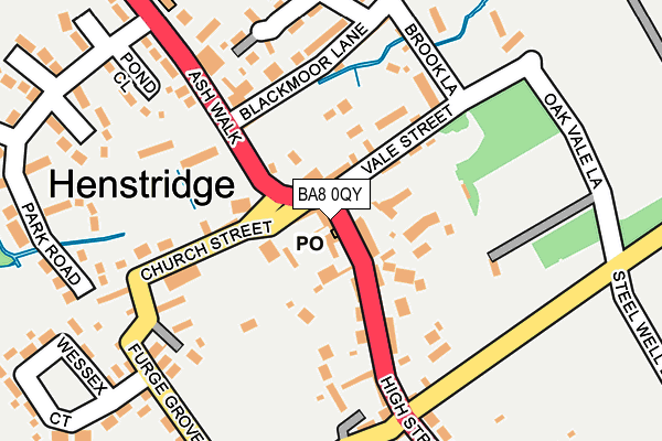 BA8 0QY map - OS OpenMap – Local (Ordnance Survey)