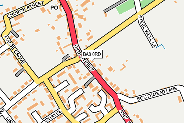 BA8 0RD map - OS OpenMap – Local (Ordnance Survey)