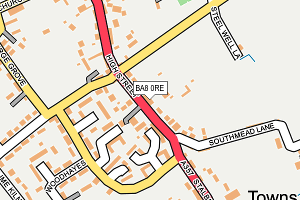 BA8 0RE map - OS OpenMap – Local (Ordnance Survey)