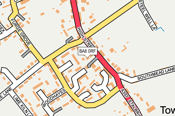 BA8 0RF map - OS OpenMap – Local (Ordnance Survey)
