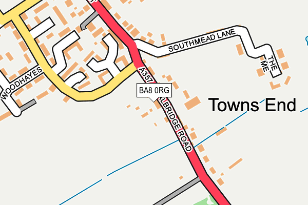 BA8 0RG map - OS OpenMap – Local (Ordnance Survey)