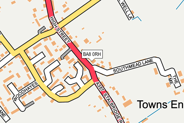 BA8 0RH map - OS OpenMap – Local (Ordnance Survey)