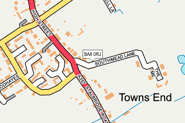 BA8 0RJ map - OS OpenMap – Local (Ordnance Survey)