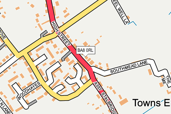 BA8 0RL map - OS OpenMap – Local (Ordnance Survey)