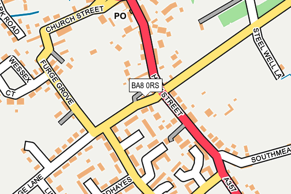 BA8 0RS map - OS OpenMap – Local (Ordnance Survey)