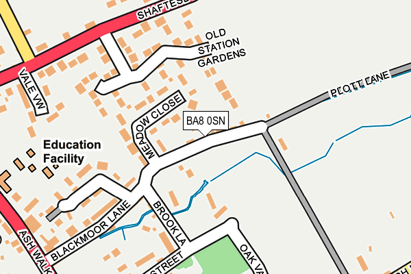 BA8 0SN map - OS OpenMap – Local (Ordnance Survey)