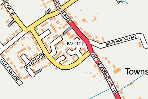 BA8 0TT map - OS OpenMap – Local (Ordnance Survey)