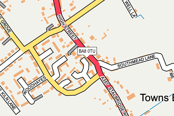 BA8 0TU map - OS OpenMap – Local (Ordnance Survey)