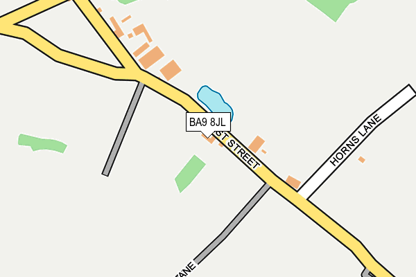 BA9 8JL map - OS OpenMap – Local (Ordnance Survey)