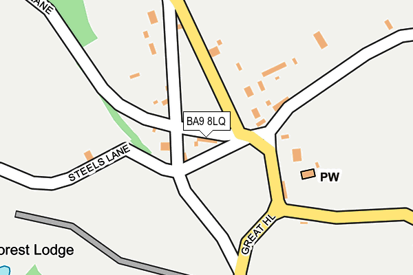 BA9 8LQ map - OS OpenMap – Local (Ordnance Survey)