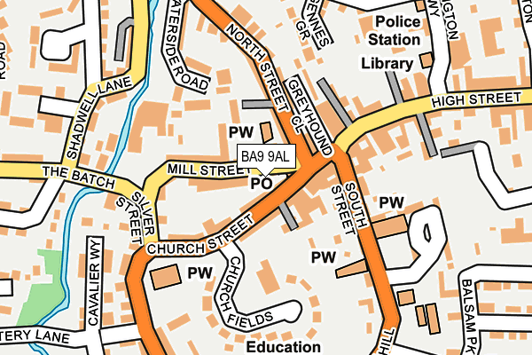 BA9 9AL map - OS OpenMap – Local (Ordnance Survey)