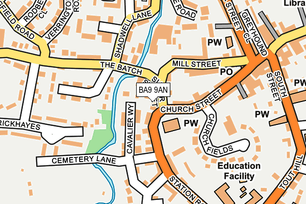 BA9 9AN map - OS OpenMap – Local (Ordnance Survey)